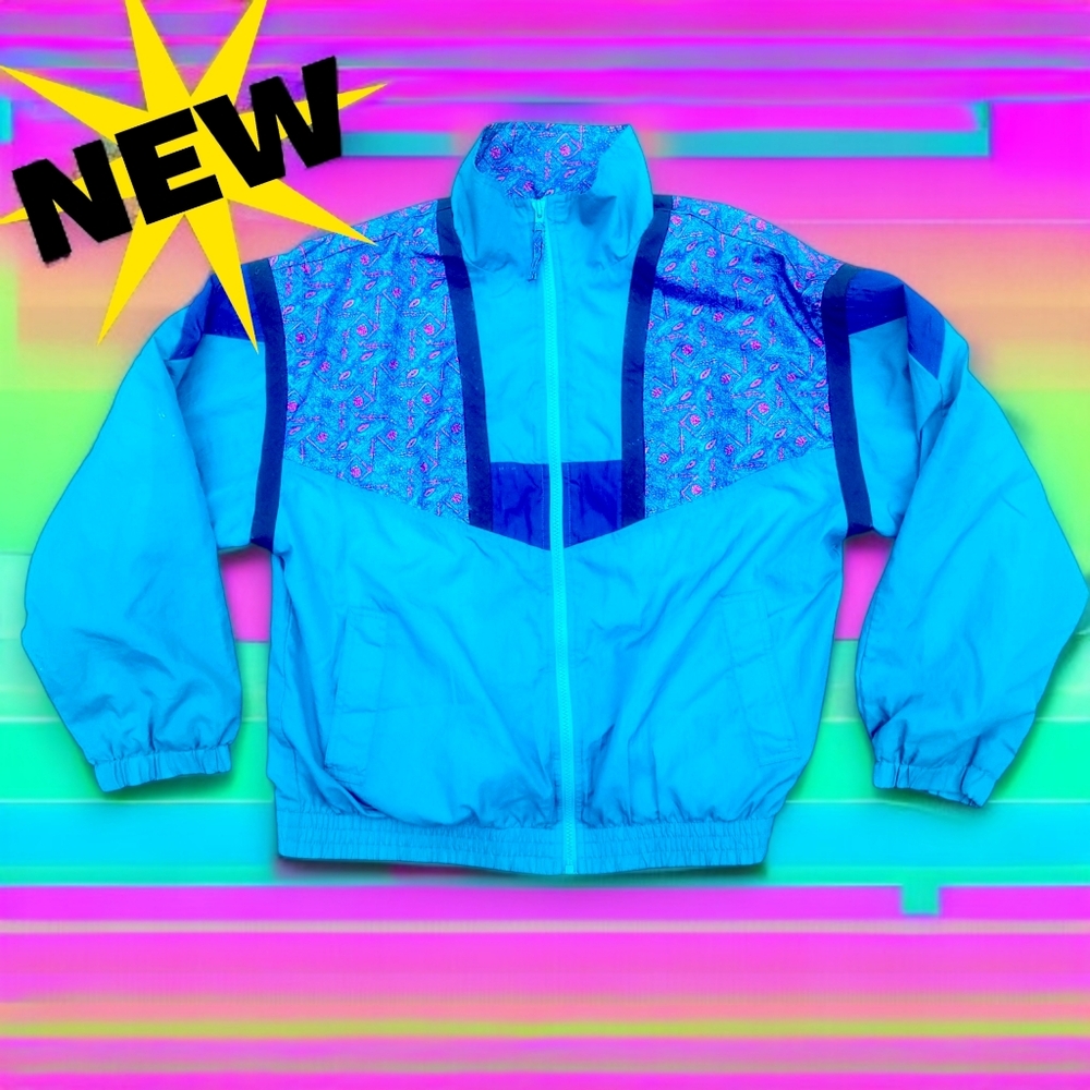 R&R Sport Early 90's Hipster Patterned Retro Vintage Jacket Woman's Size 12